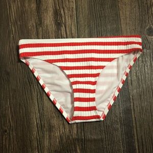 Roxy Womens Hello July Full Bikini Bottoms Red Size S NWT MSRP $45